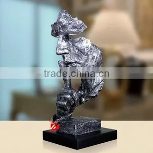 Resin Abstract Man Head Sculpture for Home Decoration thumbnail-2