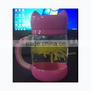 420ml High Quality Glass Water Bottle Flower Bottle for Home thumbnail-4