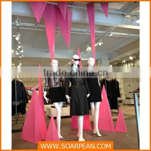 Wooden Triangle Designs for Retail Shop Visual Display thumbnail-1
