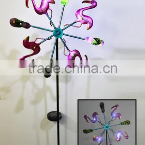 Hot Sales 2017 New Design Solar Power Garden Stake for Garden Decoration Wing Spinner thumbnail-1
