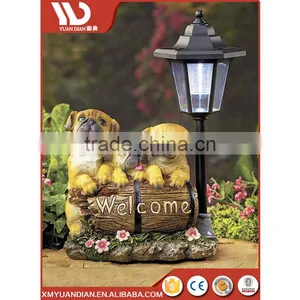 New Inventions In China Art Work Dog Resin Craft Solar Led Garden Lighting Outdoor thumbnail-2