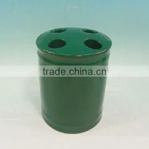 Good Quality Green Ceramic Toothbrush Holder thumbnail-1