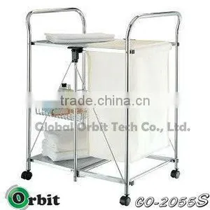 Best Sell Restaurant Folding Kitchen Wooden Tea Serving Trolley Cart thumbnail-2