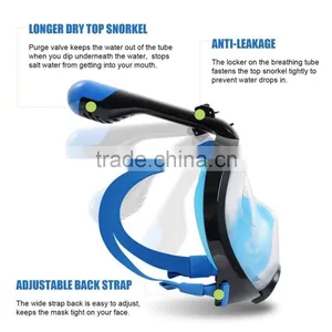 2017 Trending Products Diving Swimming Mask Foldable Full Face Snorkeling Set Watersport Equipment thumbnail-4