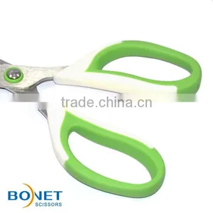 SST0042 LFGB Certificated 7" Easy Cutting Action Green Soft Grip Student Scissor thumbnail-4