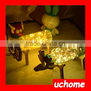 UCHOME Creative Fancy Night Light Mini Glass Deer Night Light Glass Animal Shaped Night Lights thumbnail-4
