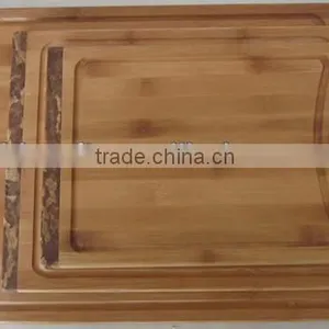 Three Sizes Bamboo Cutting Board #32017 WITH HANDLE thumbnail-1