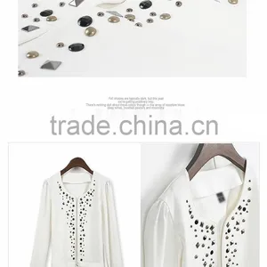 Elegant Spring Long Sleeve Women Blouse Made in China thumbnail-4