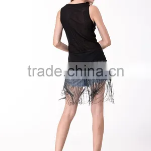 New Design Clothing Manufacturers Sequin Beaded Tassels Top For Women thumbnail-4