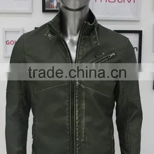 2014 Fashion Spain Man PU Leather Jacket Custom Made High Qulity Jacket thumbnail-1