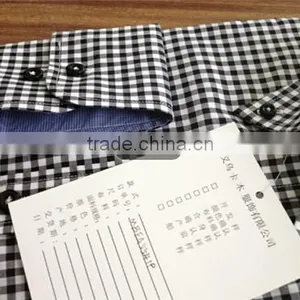Men Gingham Shirts 100 Cotton Checks/plaids Shirt Button Down High Collar Shirts thumbnail-2