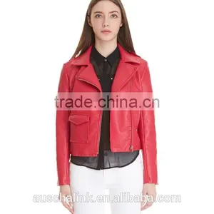 New Arrival Pakistan Style Girls Short Leather Jacket Made in China 2016 thumbnail-4