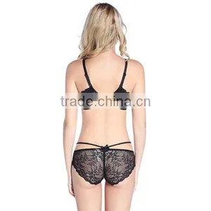 Factory Direct 3/4 Cup Under Thick Lace Bra Set thumbnail-5
