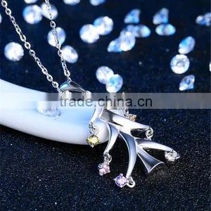 New Arrival Christmas Jewelry 925 Sterling Silver Christmas Tree Shape Pendant thumbnail-2