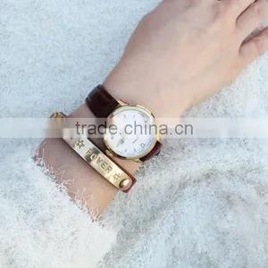 Italian Leather Bracelets Promotion Gift Letter Bracelets for Valentines thumbnail-5