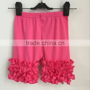 Wholesale Baby Summer Small Ruffle Triple Shorts 20 Kinds Different Color Solid thumbnail-2