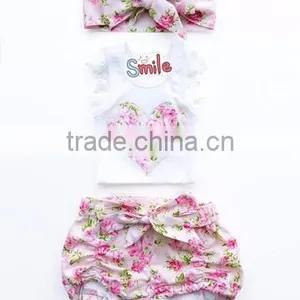 Baby Bloomers Cotton Floral Baby Girl Shorts With Lace Bow Children Summer Short Pants thumbnail-4