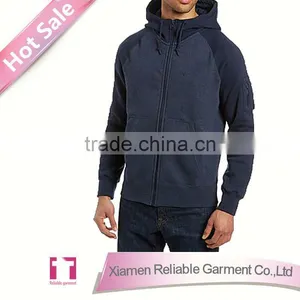 2014 New Mans Hoody Jacket Wholesale Plain Black Hoodie for Men thumbnail-1