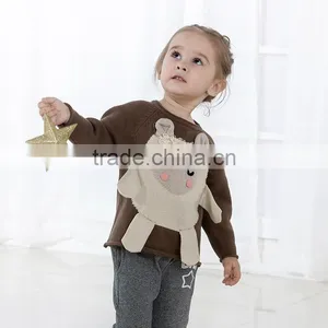 S17682A New Sweaters Cotton Pullover Kids Girls Knitted Sweater thumbnail-1