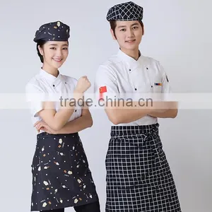 2016 Wholesale Custom Nice Restaurant Design Short Sleeve Uniforms Waitress Uniform thumbnail-1