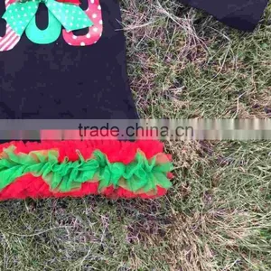 2-7t Winter Christmas Girl "JOY" Dress Children Long-sleeved Ruffle Clothing Kids Girl Christmas Party Costumes Xmas Gift thumbnail-3