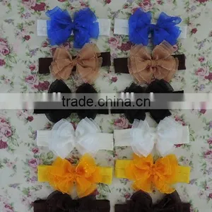 Hot Sale, Baby Girls Elastic Bowknot Headband Wholesale, Baby Hairband With Flower for Kids Children Girls Elastic Headband thumbnail-3