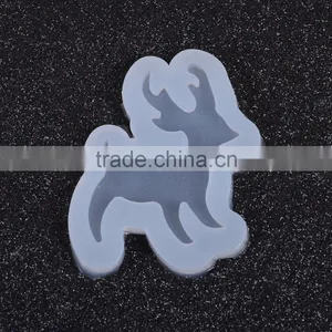 Custom Shape Christmas Reindeer Snowflake Snowman Snowflake Tree White Silicone Resin Mold For Jewelry Making DIY thumbnail-2