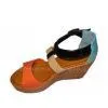 9cm Heels PU Material Oringe Ladies Wedge Sandals With Customer Logo thumbnail-1