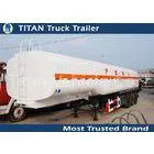 3 Axles Petrol / Palm Oil / Diesel Tank Trailer 45000 Liters With 1 - 7 Compartments thumbnail-1