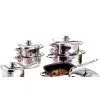 12pcs Square Stainless Steel Cookware Set thumbnail-1