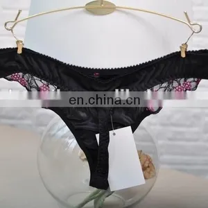 Lady Girl Hot Sexy Picture See Through Embroidered Thong Panty thumbnail-2