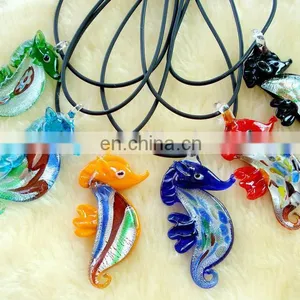 Lampwork Glass Seahorse Pendant Necklace CTN1108-11 thumbnail-1