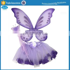 Fancy Fairy Pixie Wings Tutu Wand Costume Set For Girls Party Dressup thumbnail-6