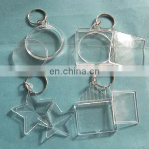 Promotional Clear Custom Blank Souvenir Plastic Frame Key Chain Picture Insert Logo Keyring Acrylic Keychain Photo thumbnail-2
