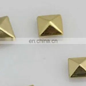 12mm Gold Alloy Pyramid Stud Leather Craft Rivets Studs thumbnail-1