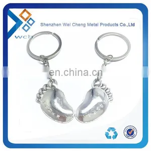 High Quality Metal Couple Keychain Feet thumbnail-1