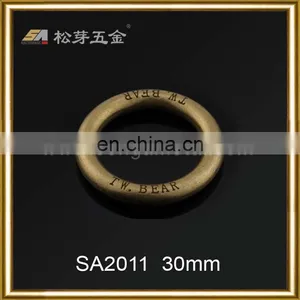 Engraved Logo Handbag Metal Flat o Ring thumbnail-2