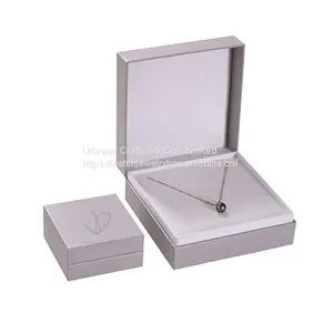 Wholesale Custom Paper Pendant Box Cheap Price Jewelry Packing Engagement Necklace Box thumbnail-1