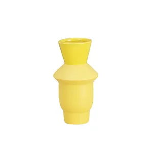 Small Pink Yellow Blue Nordic Style Morandi Color Dining Table Vase Craft Art Decoration thumbnail-5