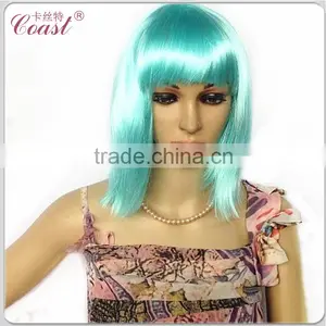 Cheap Straight Synthetic Blonde Long Bob Wig thumbnail-4