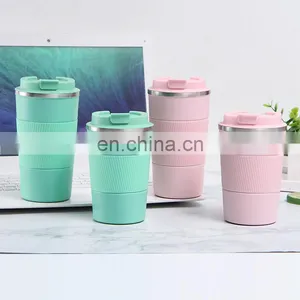 High Quality BPA Free Stainless Steel Coffee Mugs Travel Metal Camping Coffee Mug With Custom Logo Service thumbnail-1