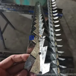 Double Claw Galvanized Anti Climb Steel Spikes Installed at Corners of Walls and Fences thumbnail-4