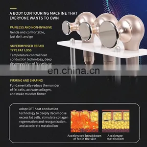 RF RET Therapy Body Slimming Machine для формирования фигуры, снижения веса, подтяжки кожи, дренажа лимфы и резистивного электрического переноса thumbnail-3