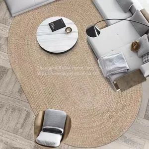 Mixed Colours Polypropylene Braided Rug Home Carpet Oval Shape thumbnail-2