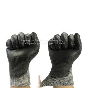 Anti Slip Hppe Cut Resistance Pu Coated Gloves thumbnail-3