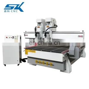 New Design Aluminium Composite Panel Woodworking Engraving Machine Double Heads Rotary CNC Router thumbnail-4