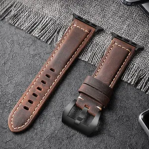 For Apple Watch Band 42mm 38mm Genuine Leather Replacement Strap for IWatch Band for Apple Watch Series 6 se Sport and Edition thumbnail-1