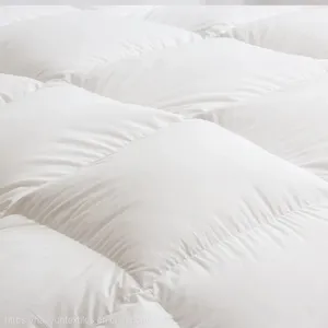100% Cotton White Fabric 80% White Goose Down Bedding Comforter thumbnail-2