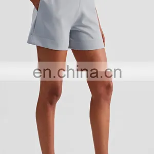 Fashion High Waist Women's Loose Casual Fitness Sports Clothing Shorts With Side Pockets Workout Running Gym Wear Yoga Shorts thumbnail-4
