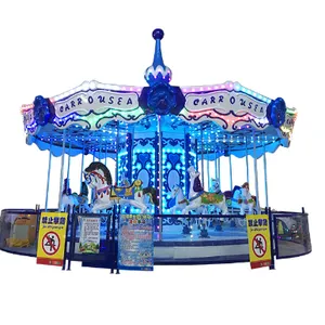 Amusement Park Christmas Horse Machine Electric Rides Madagascar Carousel For Kids thumbnail-1
